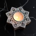 Sitara Wooden T- Light Holder with 6 Soy Wax Candles